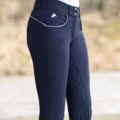 Horze Women's Nordic Performance Full Seat Breeches - Peacoat Dark Blue -Riding Apparel Store 308045 800 800