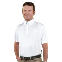 Romfh Men's Polo Short Sleeve Show Shirt - White/White