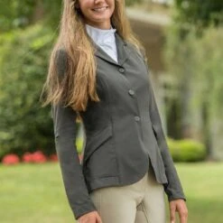 FITS Women's Zephyr II Mesh Hunt Show Coat - Charcoal Pinstripe