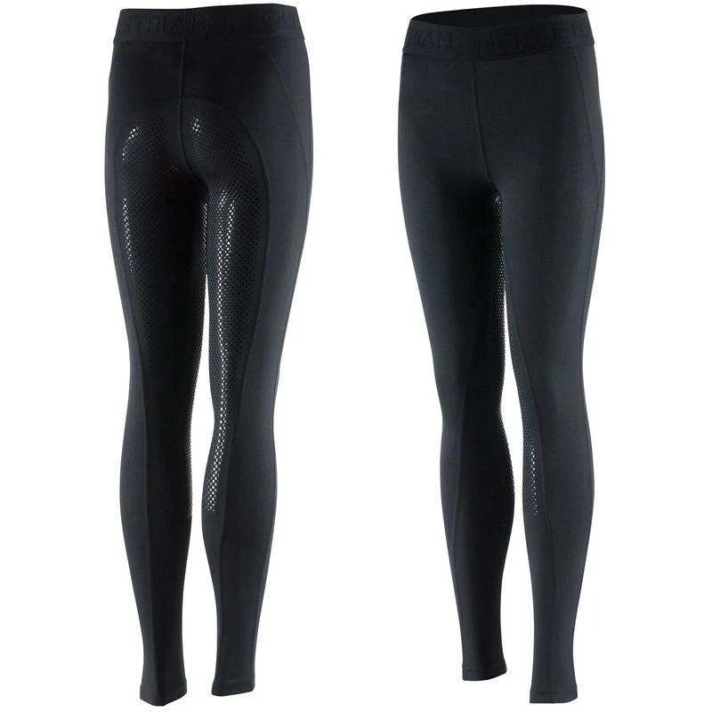 Horze Kids' Madison Full Seat Tights - Black 3 Horze Kids' Madison Full Seat Tights - Black