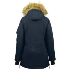 Horze Women's Brooke Long Parka Jacket - Dark Navy 12 Horze Women's Brooke Long Parka Jacket - Dark Navy -Riding Apparel Store 347824 800 800