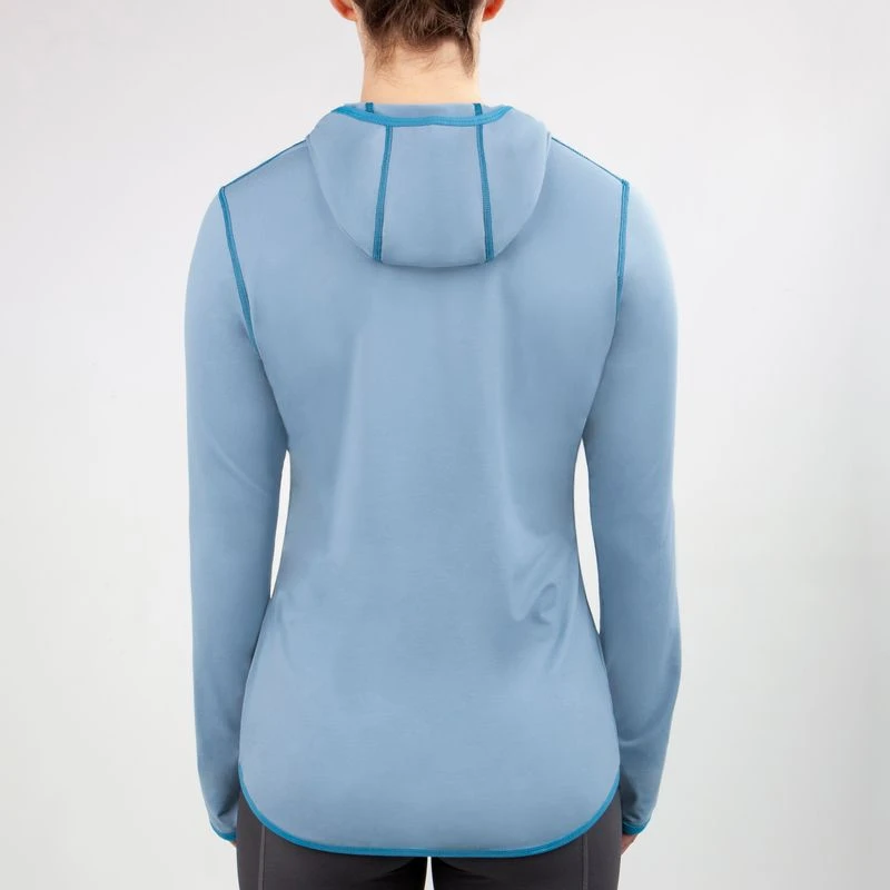 Irideon Women's Air-Tech Baselayer Hoodie - Mineral Blue/Stellar Blue 6 Irideon Women's Air-Tech Baselayer Hoodie - Mineral Blue/Stellar Blue - Image 4