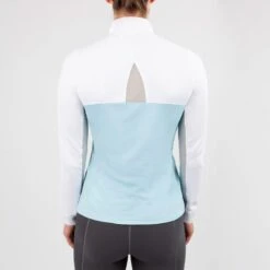 Irideon Kids' Ciara IceFil Show Shirt - White/Energy Blue -Riding Apparel Store 398500 800 800