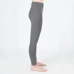 Irideon Women's Bending Line Knee Patch Tights - Dove Grey -Riding Apparel Store 404829 800 800
