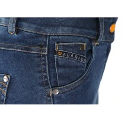 Shires Aubrion Women's Putney Denim Knee Patch Breeches - Dark Blue -Riding Apparel Store 410753 800 800