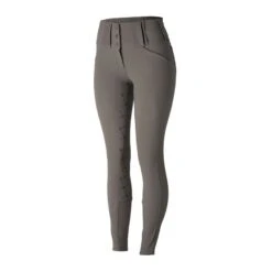 Horze Women's Desiree High Waist Full Seat Breeches - Castle Rock Dark Grey -Riding Apparel Store 414945 800 800