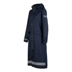Horze Women's Hazel Long Raincoat - Dark Navy