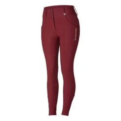B Vertigo Women's Dianne Thermo Full Seat Breeches - Syrah Dark Red -Riding Apparel Store 476028 800 800