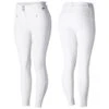 B Vertigo Women's Drea Silicon Knee Patch Breeches - White