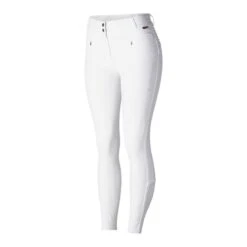B Vertigo Women's Drea Silicon Knee Patch Breeches - White -Riding Apparel Store 478223 800 800