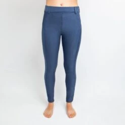 Irideon Kids' Thermasoft Knee Patch Breeches - Denim Heather