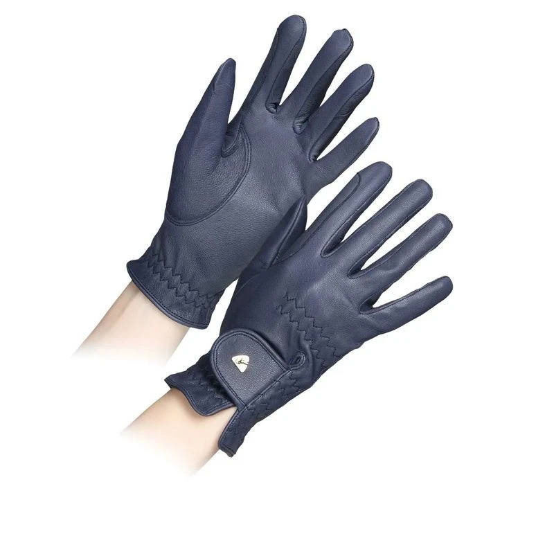 Shires Aubrion Kids' Leather Riding Gloves - Navy 3 Shires Aubrion Kids' Leather Riding Gloves - Navy