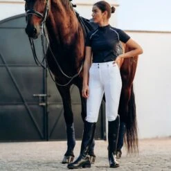 B Vertigo Women's Davina Full Seat Breeches - White -Riding Apparel Store 530042 800 800