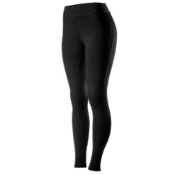Horze Women's Madison Silicone Grip Knee Patch Tights - Black -Riding Apparel Store 530129 800 800