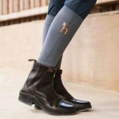 Horze Women's Rose Front Zip Paddock Boots - Dark Brown -Riding Apparel Store 533611 800 800