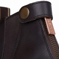 Horze Women's Rose Front Zip Paddock Boots - Dark Brown -Riding Apparel Store 533612 800 800