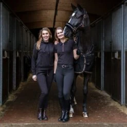 Horze Belt W/Rose Gold Buckles - Black -Riding Apparel Store 534130 800 800