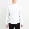 Irideon Kids' Athena Long Sleeve Show Shirt - Bright White/Island Green 1 Irideon Kids' Athena Long Sleeve Show Shirt - Bright White/Island Green -Riding Apparel Store 540032 800 800