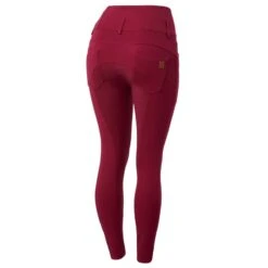 Horze Women's Tara Full Seat Breeches - Anemone Dark Pink