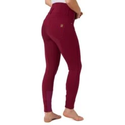 Horze Women's Tara Full Seat Breeches - Anemone Dark Pink -Riding Apparel Store 542217 800 800