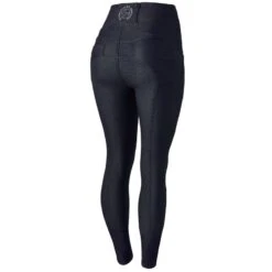 Horze Women's Katia Denim Look Full Seat Tights - Dark Blue