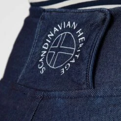 Horze Women's Katia Denim Look Full Seat Tights - Dark Blue -Riding Apparel Store 547888 800 800