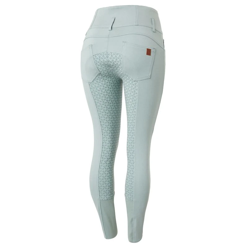 Horze Women's Tara Full Seat Breeches - Aqua Grey 5 Horze Women's Tara Full Seat Breeches - Aqua Grey - Image 3