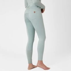 Horze Women's Tara Full Seat Breeches - Aqua Grey 9 Horze Women's Tara Full Seat Breeches - Aqua Grey -Riding Apparel Store 552552 800 800