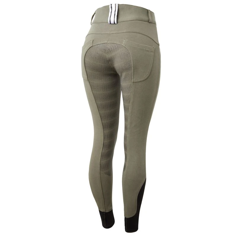 Horze Women's Full Seat Breeches W/Elastic Leg - Charcoal Grey 3 Horze Women's Full Seat Breeches W/Elastic Leg - Charcoal Grey