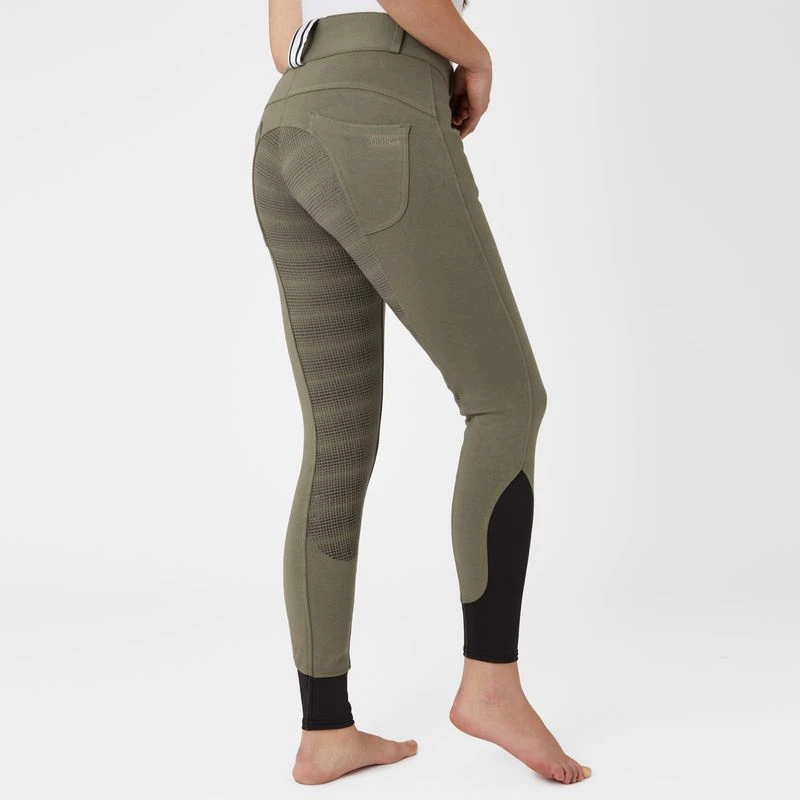 Horze Women's Full Seat Breeches W/Elastic Leg - Charcoal Grey 5 Horze Women's Full Seat Breeches W/Elastic Leg - Charcoal Grey - Image 3