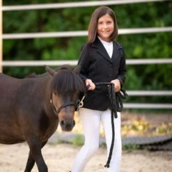 Cavalliera Kids' I Love Crystals Show Jacket - Black/Rose Gold -Riding Apparel Store 558657 800 800
