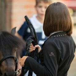 Cavalliera Kids' I Love Crystals Show Jacket - Black/Rose Gold -Riding Apparel Store 558659 800 800