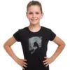 Cavalliera Kids' Jumping Star Short Sleeve Cotton Top - Black