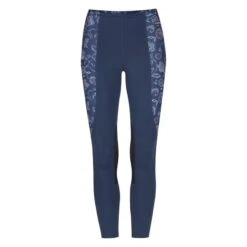 Kerrits Kids' Knee Patch Performance Tights - Admiral/Admiral Winter Bloom