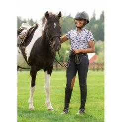 Kerrits Kids' Stretch Denim Knee Patch Breeches - Classic Dark Blue -Riding Apparel Store 570810 800 800