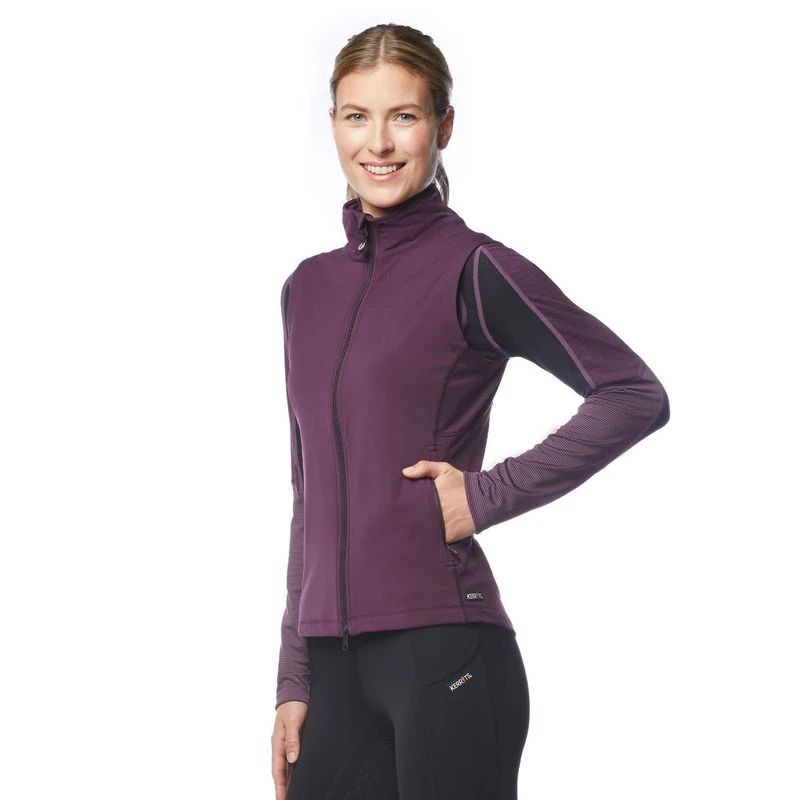 Kerrits Women's Transition Stretch Fleece Vest - Raisin 4 Kerrits Women's Transition Stretch Fleece Vest - Raisin - Image 2