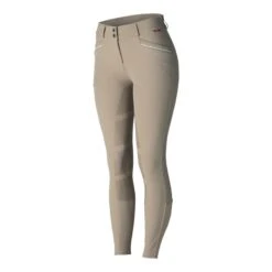 B Vertigo Women's Patricia Silicone Full Seat Breeches - Timber Wolf/White -Riding Apparel Store 580606 800 800