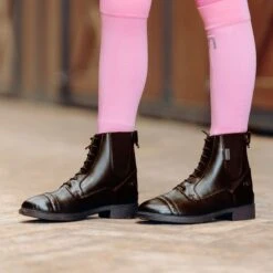Horze Kids' Kilkenny Polyurethane Jodhpur Boots - Brown -Riding Apparel Store 581348 800 800