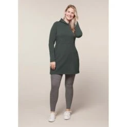EQL Women's Weekender Fleece Hoodie Dress - Spruce 11 EQL Women's Weekender Fleece Hoodie Dress - Spruce -Riding Apparel Store 582355 800 800