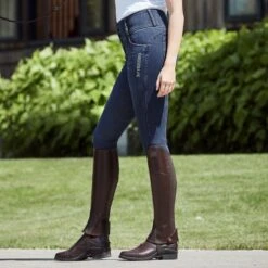 B Vertigo Women's Dianne Denim Full Seat Breeches - Blue -Riding Apparel Store 583190 800 800