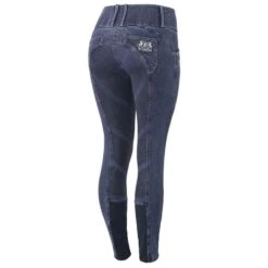 B Vertigo Women's Dianne Denim Full Seat Breeches - Blue -Riding Apparel Store 583192 800 800