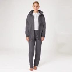 Horze Women's Rory Waterproof Riding Rain Jacket & Pants Set - Blackened Pearl -Riding Apparel Store 586866 800 800