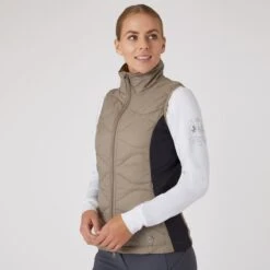 Horze Women's Belle Hybrid Vest - Weathered Teak/Dark Navy -Riding Apparel Store 590666 800 800