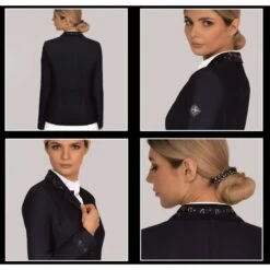 Fair Play Women's Taylor Rose Gold Comfimesh Show Jacket - Black -Riding Apparel Store 593388 800 800