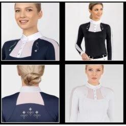 Fair Play Women's Lorella Long Sleeve Competition Shirt - White -Riding Apparel Store 594534 800 800