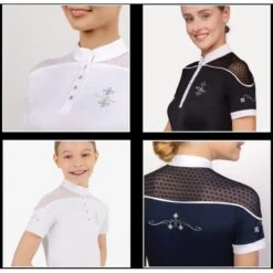 Fair Play Women's Letizia Short Sleeve Competition Shirt - White -Riding Apparel Store 594828 800 800