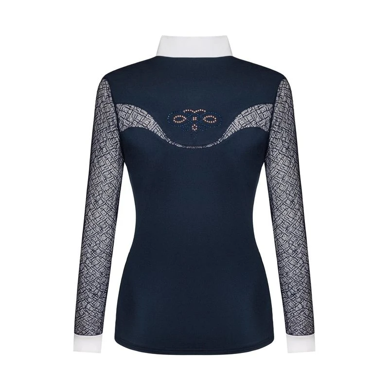Fair Play Women's Cecile Rose Gold Long Sleeve Competition Shirt - Navy 4 Fair Play Women's Cecile Rose Gold Long Sleeve Competition Shirt - Navy - Image 2
