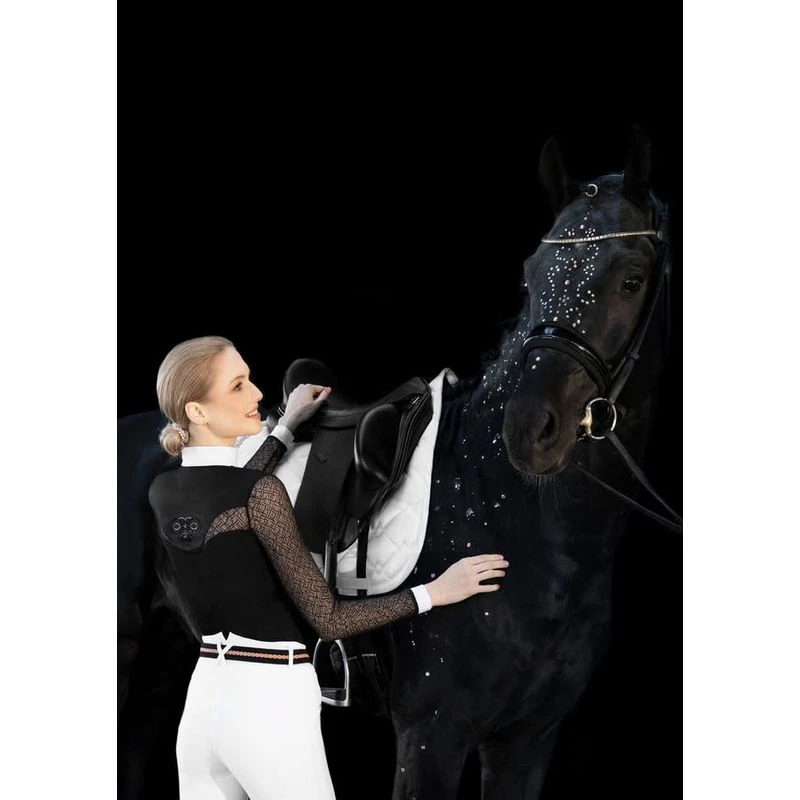 Fair Play Women's Cecile Rose Gold Long Sleeve Competition Shirt - Navy 5 Fair Play Women's Cecile Rose Gold Long Sleeve Competition Shirt - Navy - Image 3