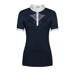 Fair Play Women's Cathrine Rose Gold Short Sleeve Competition Shirt - Navy/White