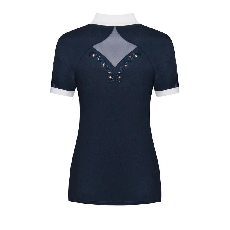 Fair Play Women's Cathrine Rose Gold Short Sleeve Competition Shirt - Navy/White 4 Fair Play Women's Cathrine Rose Gold Short Sleeve Competition Shirt - Navy/White - Image 2